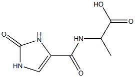 2-[(2-oxo-2,3-dihydro-1H-imidazol-4-yl)formamido]propanoic acid Struktur