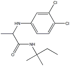 2-[(3,4-dichlorophenyl)amino]-N-(2-methylbutan-2-yl)propanamide Struktur