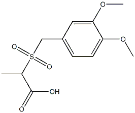 2-[(3,4-dimethoxybenzyl)sulfonyl]propanoic acid Struktur