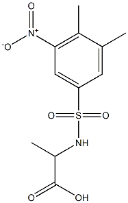 2-[(3,4-dimethyl-5-nitrobenzene)sulfonamido]propanoic acid Struktur