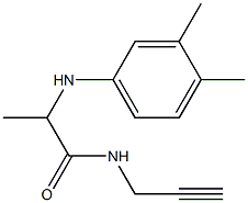 2-[(3,4-dimethylphenyl)amino]-N-(prop-2-yn-1-yl)propanamide Struktur