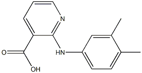 2-[(3,4-dimethylphenyl)amino]pyridine-3-carboxylic acid Struktur