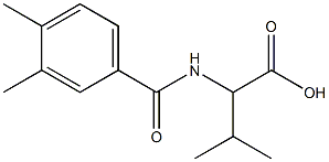 2-[(3,4-dimethylphenyl)formamido]-3-methylbutanoic acid Struktur