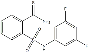 2-[(3,5-difluorophenyl)sulfamoyl]benzene-1-carbothioamide Struktur