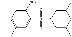 2-[(3,5-dimethylpiperidine-1-)sulfonyl]-4,5-dimethylaniline Struktur