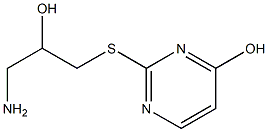 2-[(3-amino-2-hydroxypropyl)sulfanyl]pyrimidin-4-ol Struktur