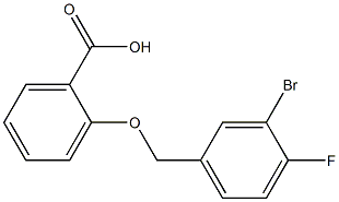 2-[(3-bromo-4-fluorobenzyl)oxy]benzoic acid Struktur