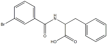 2-[(3-bromobenzoyl)amino]-3-phenylpropanoic acid Struktur