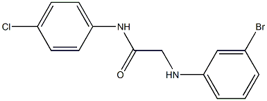 2-[(3-bromophenyl)amino]-N-(4-chlorophenyl)acetamide Struktur