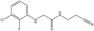 2-[(3-chloro-2-fluorophenyl)amino]-N-(2-cyanoethyl)acetamide Struktur