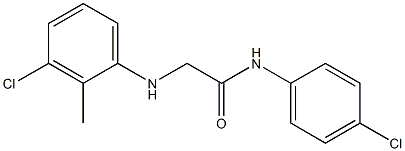 2-[(3-chloro-2-methylphenyl)amino]-N-(4-chlorophenyl)acetamide Struktur