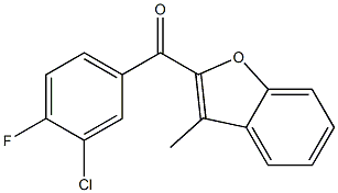 2-[(3-chloro-4-fluorophenyl)carbonyl]-3-methyl-1-benzofuran Struktur