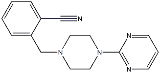 2-[(4-pyrimidin-2-ylpiperazin-1-yl)methyl]benzonitrile Struktur