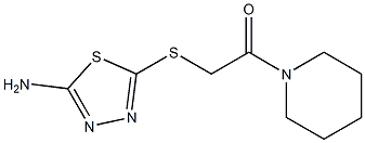 2-[(5-amino-1,3,4-thiadiazol-2-yl)sulfanyl]-1-(piperidin-1-yl)ethan-1-one Struktur