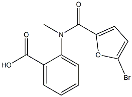 2-[(5-bromo-2-furoyl)(methyl)amino]benzoic acid Struktur