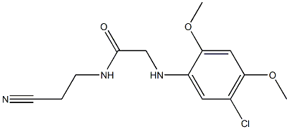 2-[(5-chloro-2,4-dimethoxyphenyl)amino]-N-(2-cyanoethyl)acetamide Struktur