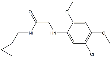 2-[(5-chloro-2,4-dimethoxyphenyl)amino]-N-(cyclopropylmethyl)acetamide Struktur