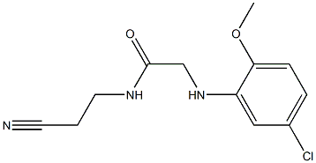 2-[(5-chloro-2-methoxyphenyl)amino]-N-(2-cyanoethyl)acetamide Struktur