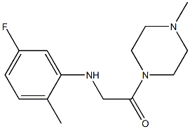 2-[(5-fluoro-2-methylphenyl)amino]-1-(4-methylpiperazin-1-yl)ethan-1-one Struktur