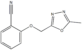 2-[(5-methyl-1,3,4-oxadiazol-2-yl)methoxy]benzonitrile Struktur