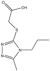 2-[(5-methyl-4-propyl-4H-1,2,4-triazol-3-yl)sulfanyl]acetic acid Struktur