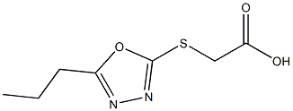 2-[(5-propyl-1,3,4-oxadiazol-2-yl)sulfanyl]acetic acid Struktur