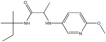 2-[(6-methoxypyridin-3-yl)amino]-N-(2-methylbutan-2-yl)propanamide Struktur