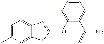 2-[(6-methyl-1,3-benzothiazol-2-yl)amino]pyridine-3-carbothioamide Struktur