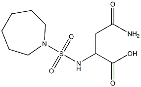 2-[(azepane-1-sulfonyl)amino]-3-carbamoylpropanoic acid Struktur