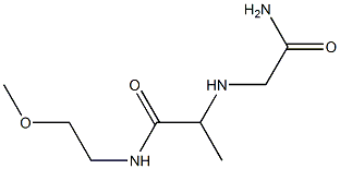 2-[(carbamoylmethyl)amino]-N-(2-methoxyethyl)propanamide Struktur