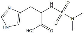 2-[(dimethylsulfamoyl)amino]-3-(1H-imidazol-4-yl)propanoic acid Struktur