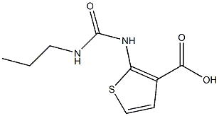 2-[(propylcarbamoyl)amino]thiophene-3-carboxylic acid Struktur