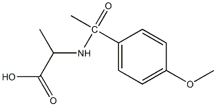 2-[1-(4-methoxyphenyl)acetamido]propanoic acid Struktur