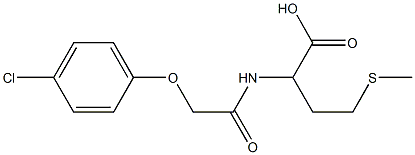 2-[2-(4-chlorophenoxy)acetamido]-4-(methylsulfanyl)butanoic acid Struktur