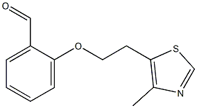 2-[2-(4-methyl-1,3-thiazol-5-yl)ethoxy]benzaldehyde Struktur