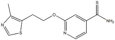 2-[2-(4-methyl-1,3-thiazol-5-yl)ethoxy]pyridine-4-carbothioamide Struktur