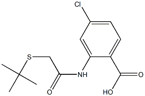 2-[2-(tert-butylsulfanyl)acetamido]-4-chlorobenzoic acid Struktur