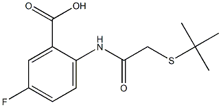 2-[2-(tert-butylsulfanyl)acetamido]-5-fluorobenzoic acid Struktur