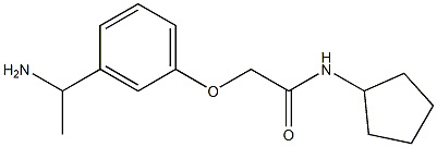 2-[3-(1-aminoethyl)phenoxy]-N-cyclopentylacetamide Struktur