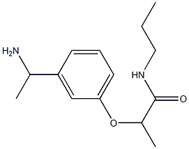 2-[3-(1-aminoethyl)phenoxy]-N-propylpropanamide Struktur