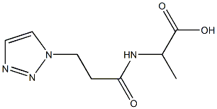 2-[3-(1H-1,2,3-triazol-1-yl)propanamido]propanoic acid Struktur