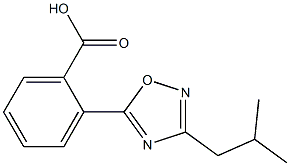 2-[3-(2-methylpropyl)-1,2,4-oxadiazol-5-yl]benzoic acid Struktur