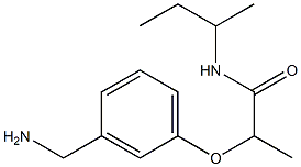 2-[3-(aminomethyl)phenoxy]-N-(butan-2-yl)propanamide Struktur