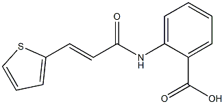 2-[3-(thiophen-2-yl)prop-2-enamido]benzoic acid Struktur