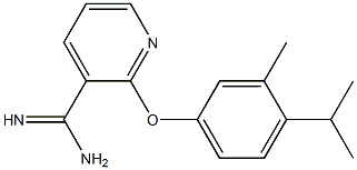 2-[3-methyl-4-(propan-2-yl)phenoxy]pyridine-3-carboximidamide Struktur