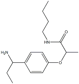 2-[4-(1-aminopropyl)phenoxy]-N-butylpropanamide Struktur