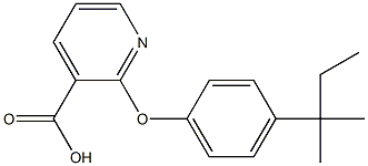 2-[4-(2-methylbutan-2-yl)phenoxy]pyridine-3-carboxylic acid Struktur