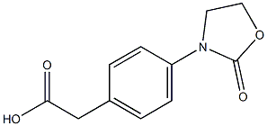 2-[4-(2-oxo-1,3-oxazolidin-3-yl)phenyl]acetic acid Struktur