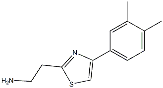 2-[4-(3,4-dimethylphenyl)-1,3-thiazol-2-yl]ethanamine Struktur