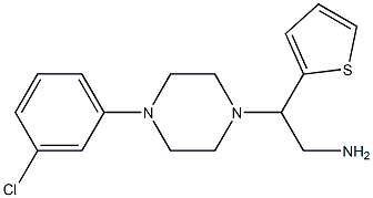 2-[4-(3-chlorophenyl)piperazin-1-yl]-2-(thiophen-2-yl)ethan-1-amine Struktur